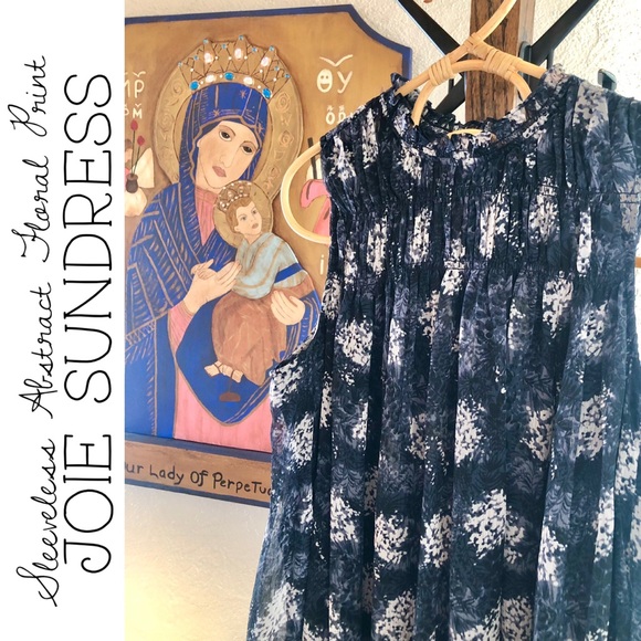 Joie Sleeveless Abstract Floral Sundress - Picture 1 of 8